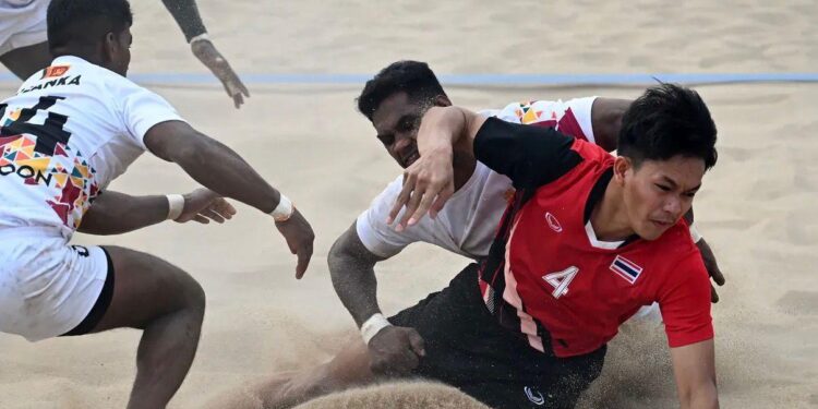 ஆறாவது ஆசிய கடற்கரை விளையாட்டு விழா: ஆண்கள் கபடி போட்டியில் தாய்லாந்தை வீழ்த்தியது இலங்கை