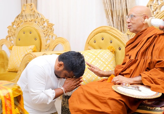 இலங்கை ராமன்ய மகா பீடத்தின் மகாநாயக்க தேரரை சந்தித்தார் ஜனாதிபதி