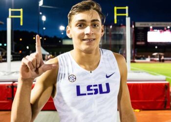 14ஆவது முறையாக உலக சாதனை படைத்த கோலூன்றிப் பாய்தல் வீரர் ஆர்மண்ட் டுப்லான்டிஸ்