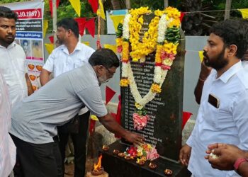 கொக்குவிலில் இந்திய இராணுவத்தினரால் படுகொலை செய்யப்பட்டவர்களின் நினைவேந்தல்