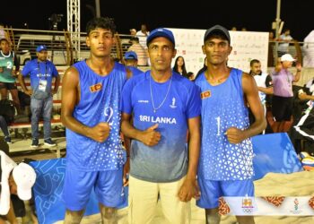 ஆசிய இளையோர் விளையாட்டு விழா: கடற்கரை கரப்பந்தாட்டத்தில் இலங்கைக்கு 2 வெற்றிகள்