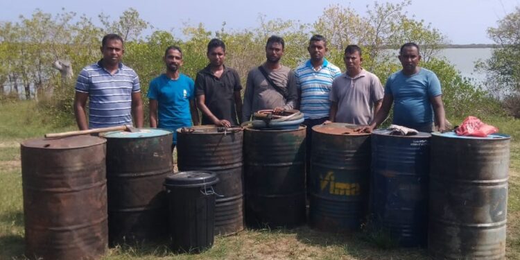 புதுக்குடியிருப்பில் கசிப்பு உற்பத்தி நிலையம் முற்றுகை – சந்தேக நபர்கள் தப்பியோட்டம்!