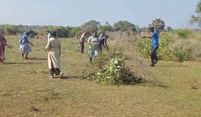 சம்பூர் ஆலங்குளம் மாவீரர் துயிலுமில்லத்தில் சிரமதானம்