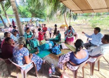 காணிகளை விடுவிக்க வலியுறுத்தி ஐந்தாவதுநாளாக கேப்பாப்புலவு மக்கள் போராட்டம் ; ரவிகரன் எம்.பியும் பங்கேற்பு